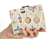 Christmas Ornaments Square Billfold with Clasp