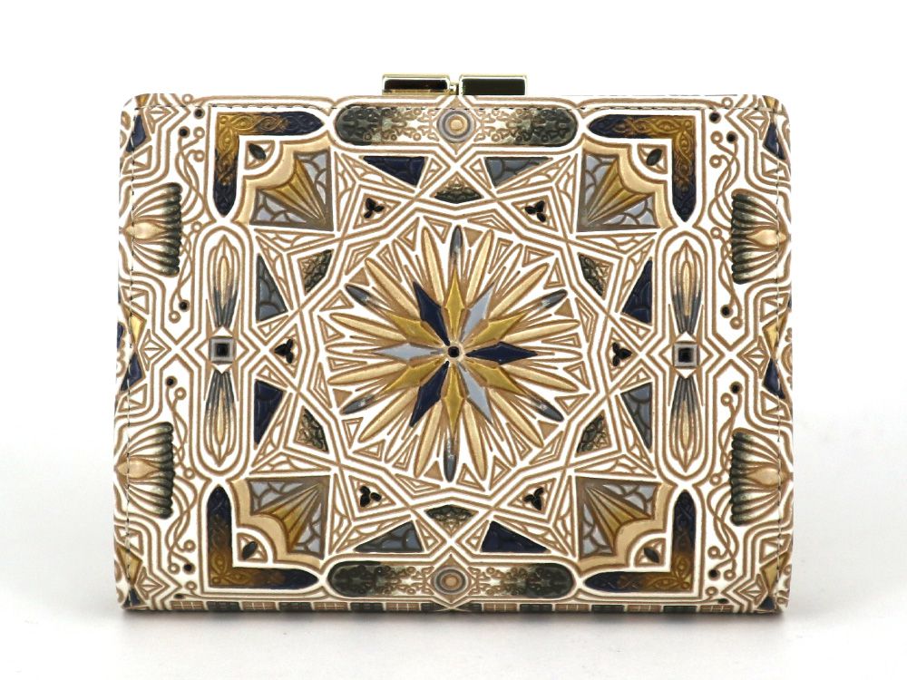 Carreau (Black) Square Billfold with Clasp