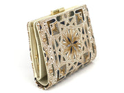 Carreau (Black) Square Billfold with Clasp