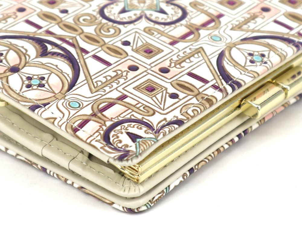 Miyabi (Purple) GAMASATSU Square Billfold with Clasp