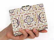 Miyabi (Purple) GAMASATSU Square Billfold with Clasp