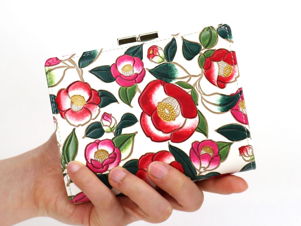 Camellia GAMASATSU Square Billfold with Clasp