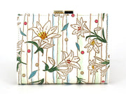 White Lilies Square Billfold with Clasp