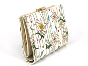 White Lilies Square Billfold with Clasp