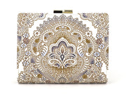 Antique Lace (Blue) GAMASATSU Square Billfold with Clasp