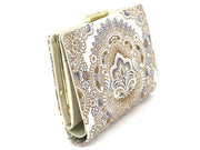 Antique Lace (Blue) GAMASATSU Square Billfold with Clasp