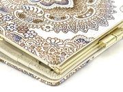 Antique Lace (Blue) GAMASATSU Square Billfold with Clasp