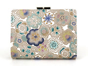 Spring Bloom (Blue) Square Billfold with Clasp