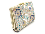 Spring Bloom (Blue) Square Billfold with Clasp