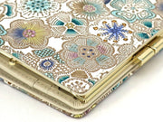 Spring Bloom (Blue) Square Billfold with Clasp