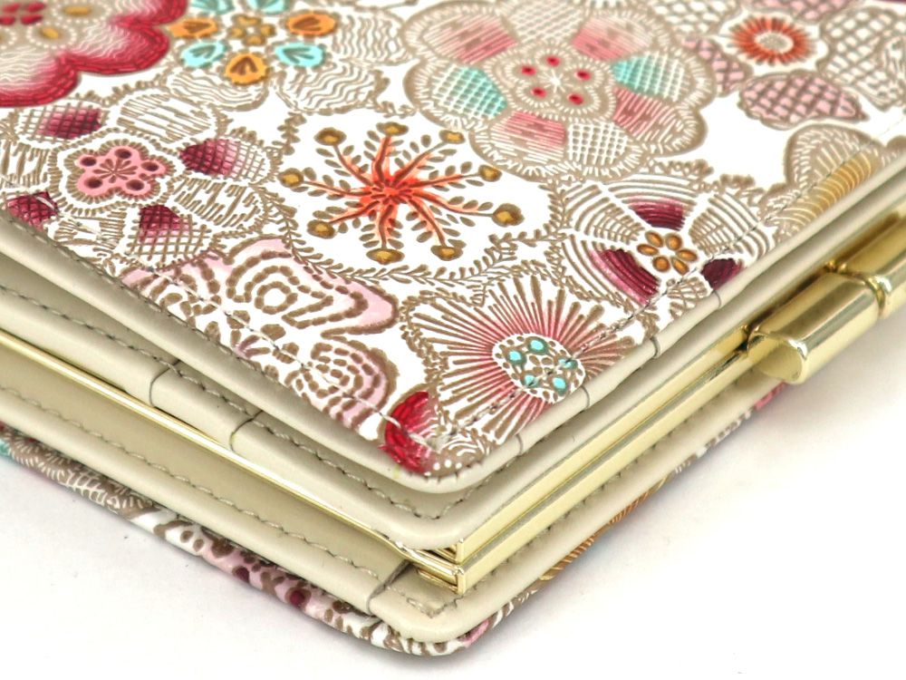 Spring Bloom (Red) Square Billfold with Clasp