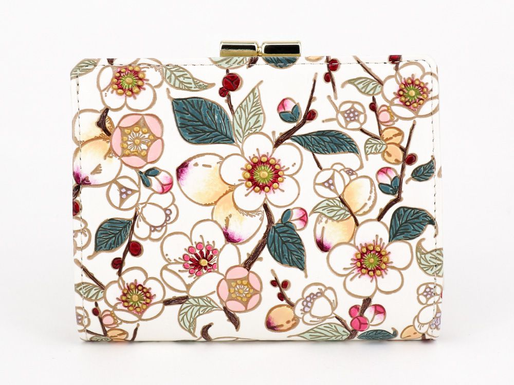 MEIHUA - Plum Blossom Square Billfold with Clasp