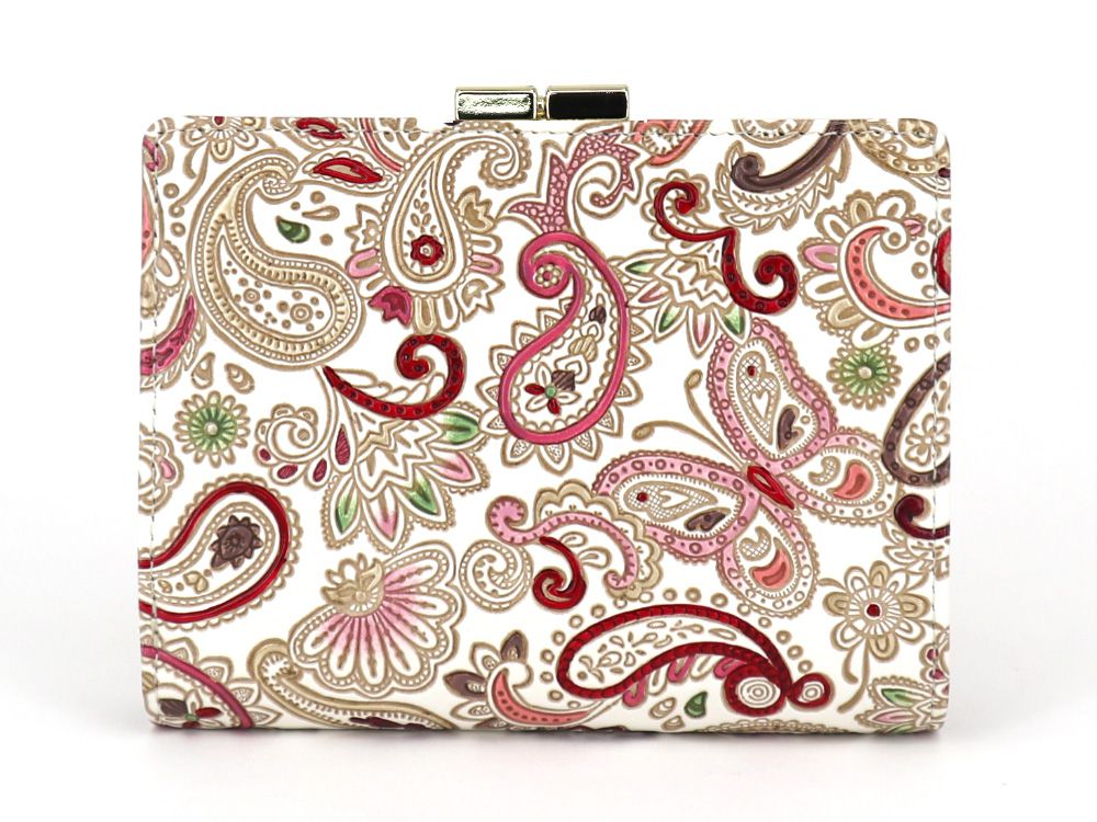 Paisley (Ruby) Square Billfold with Clasp