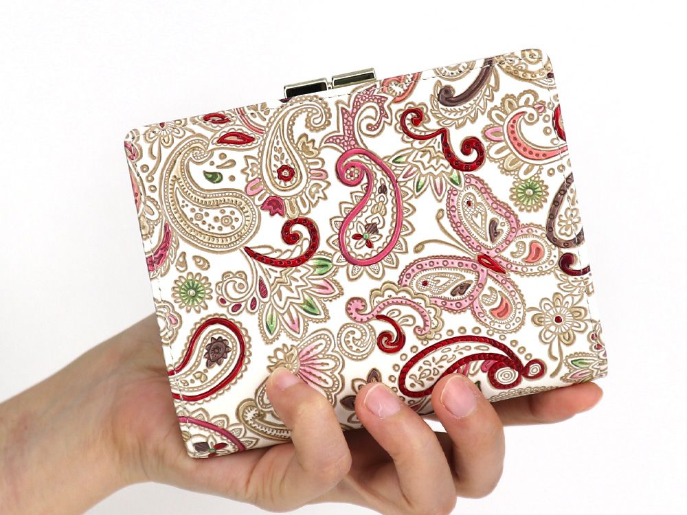 Paisley (Ruby) Square Billfold with Clasp