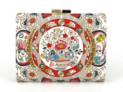 KARAKO - Chinese Dolls GAMASATSU Square Billfold with Clasp