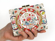 KARAKO - Chinese Dolls GAMASATSU Square Billfold with Clasp