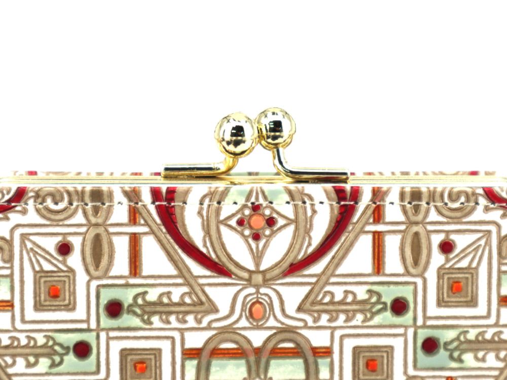 Miyabi (Red) Square GAMAGUCHI Clasp Purse