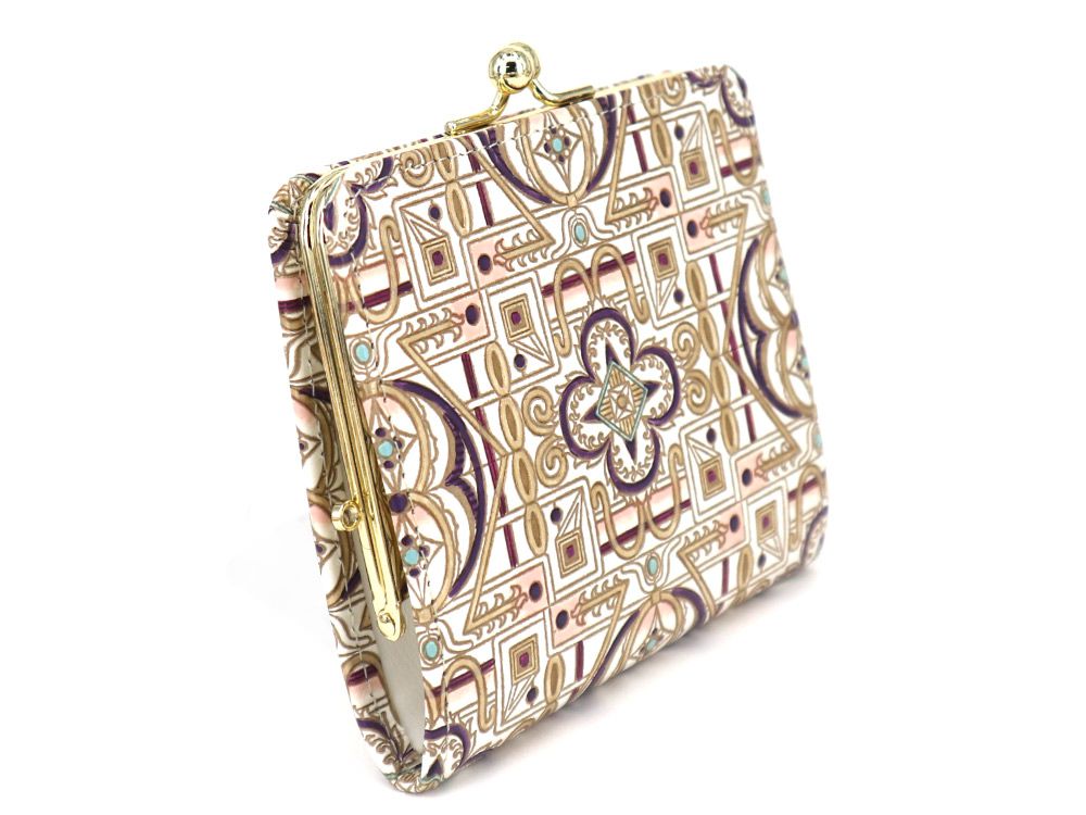 Miyabi (Purple) Square GAMAGUCHI Clasp Purse