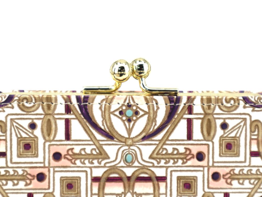 Miyabi (Purple) Square GAMAGUCHI Clasp Purse