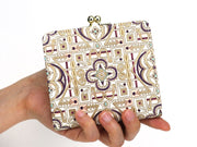 Miyabi (Purple) Square GAMAGUCHI Clasp Purse
