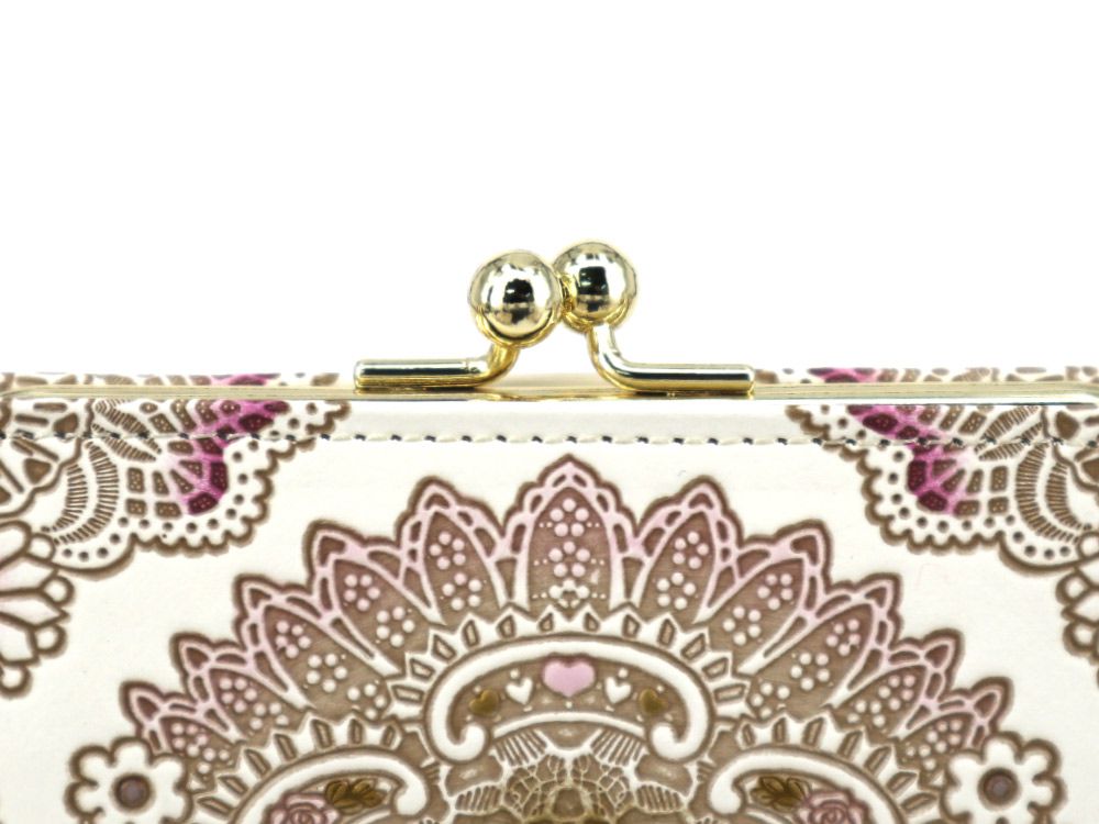 Antique Lace (Pink)  Square GAMAGUCHI Clasp Purse