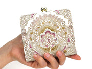 Antique Lace (Pink)  Square GAMAGUCHI Clasp Purse