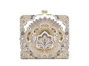 Antique Lace (Blue) Square GAMAGUCHI Clasp Purse