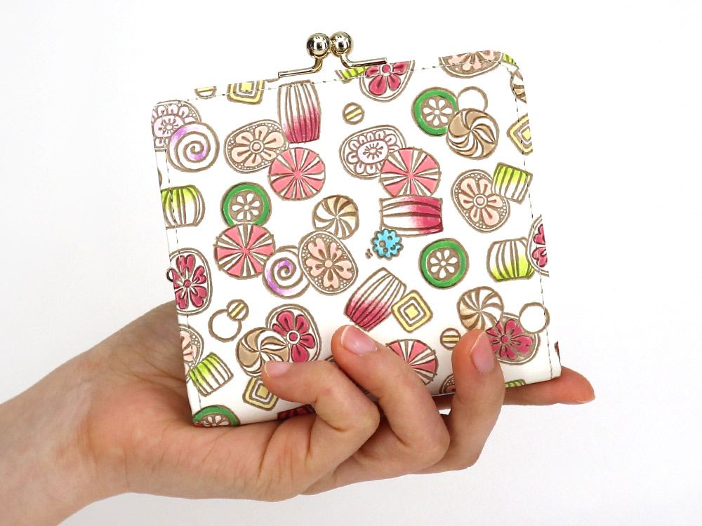 AME - Japanese Candy (Pink - Limited Ed.) Square GAMAGUCHI Clasp Purse