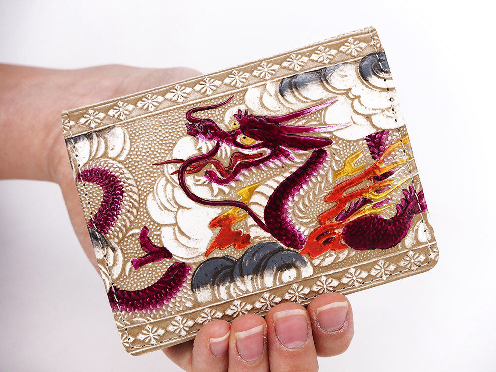 Dragon (Wine) Square Coin Purse