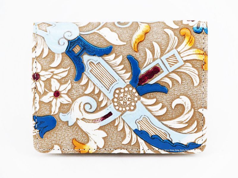Arabesque (Blue) Square Coin Purse