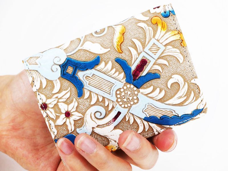 Arabesque (Blue) Square Coin Purse