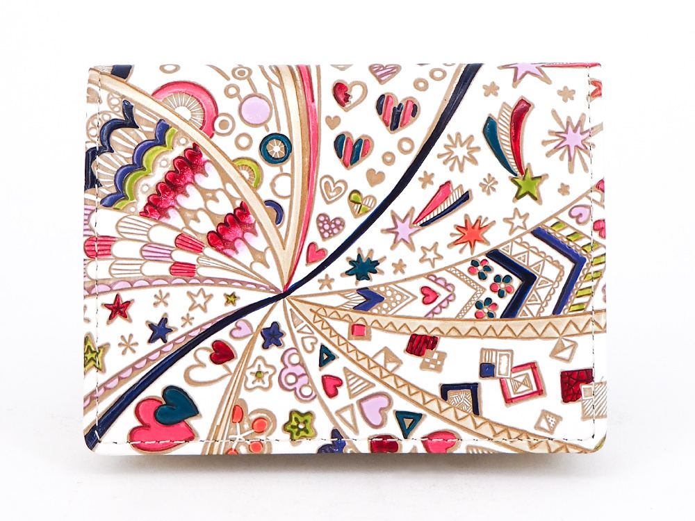 Glossy Hearts Square Coin Purse