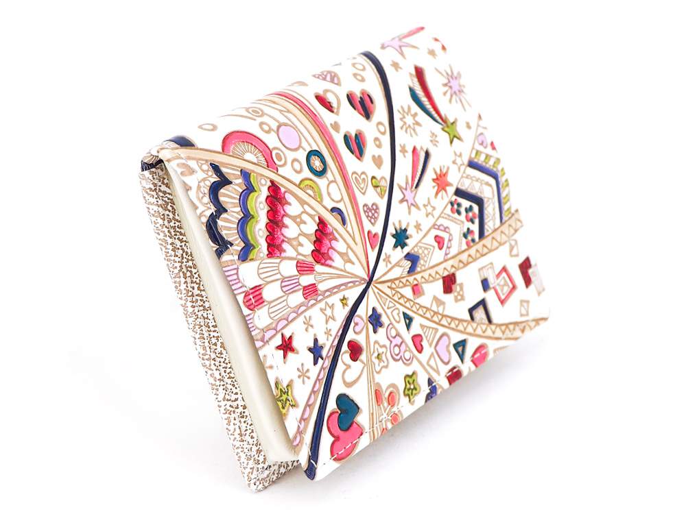 Glossy Hearts Square Coin Purse