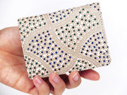 CHIRIMEN Fabric (Green) Square Coin Purse