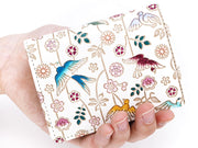Birds and Cherry Blossoms Square Coin Purse
