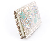 Silver Hearts (Mint Green) Square Coin Purse