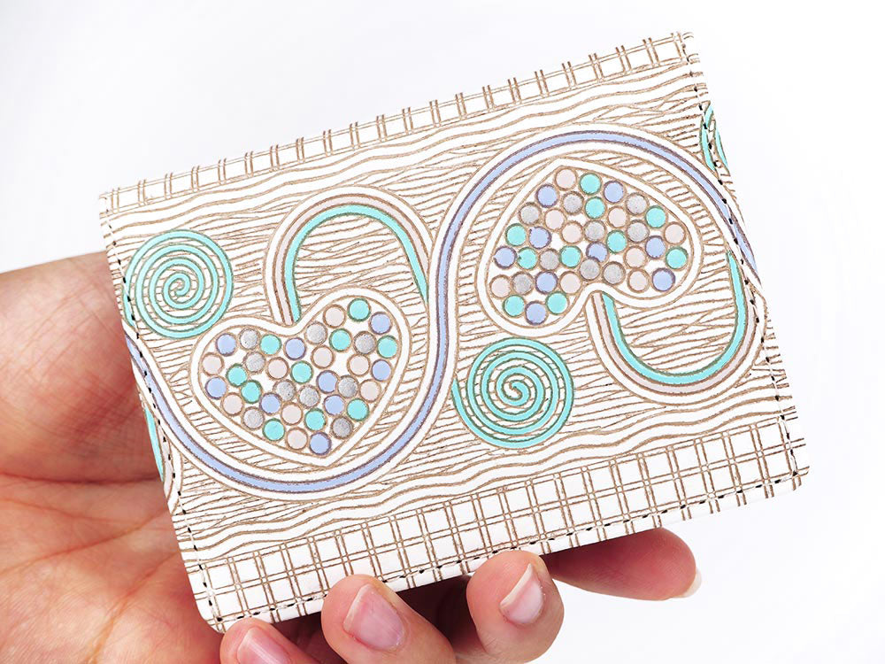 Silver Hearts (Mint Green) Square Coin Purse