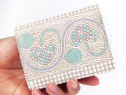 Silver Hearts (Mint Green) Square Coin Purse