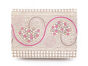 Silver Hearts (Mocha Pink) Square Coin Purse