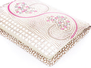 Silver Hearts (Mocha Pink) Square Coin Purse