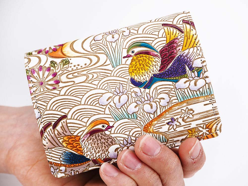 OSHIDORI - Mandarin Ducks Square Coin Purse
