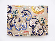 RANGIKU - Firework Chrysanthemums (Blue&Yellow) Square Coin Purse