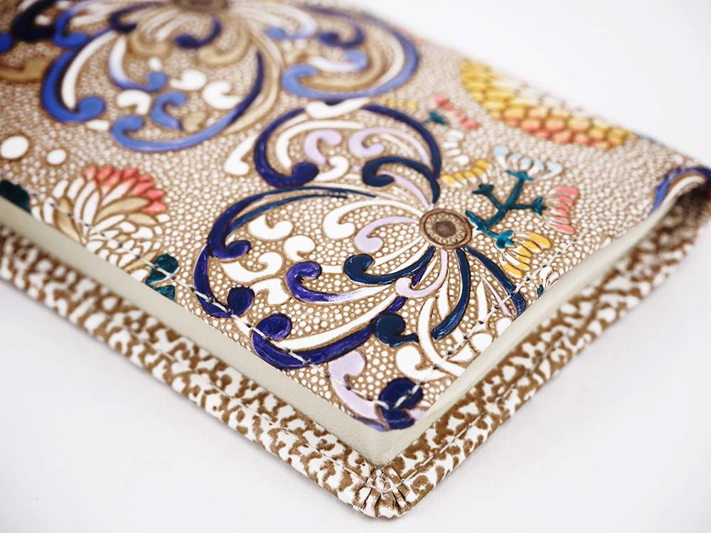 RANGIKU - Firework Chrysanthemums (Blue&Yellow) Square Coin Purse