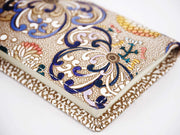RANGIKU - Firework Chrysanthemums (Blue&Yellow) Square Coin Purse