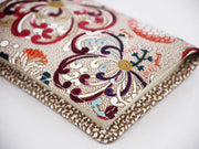 RANGIKU - Firework Chrysanthemums (Wine&Pink) Square Coin Purse