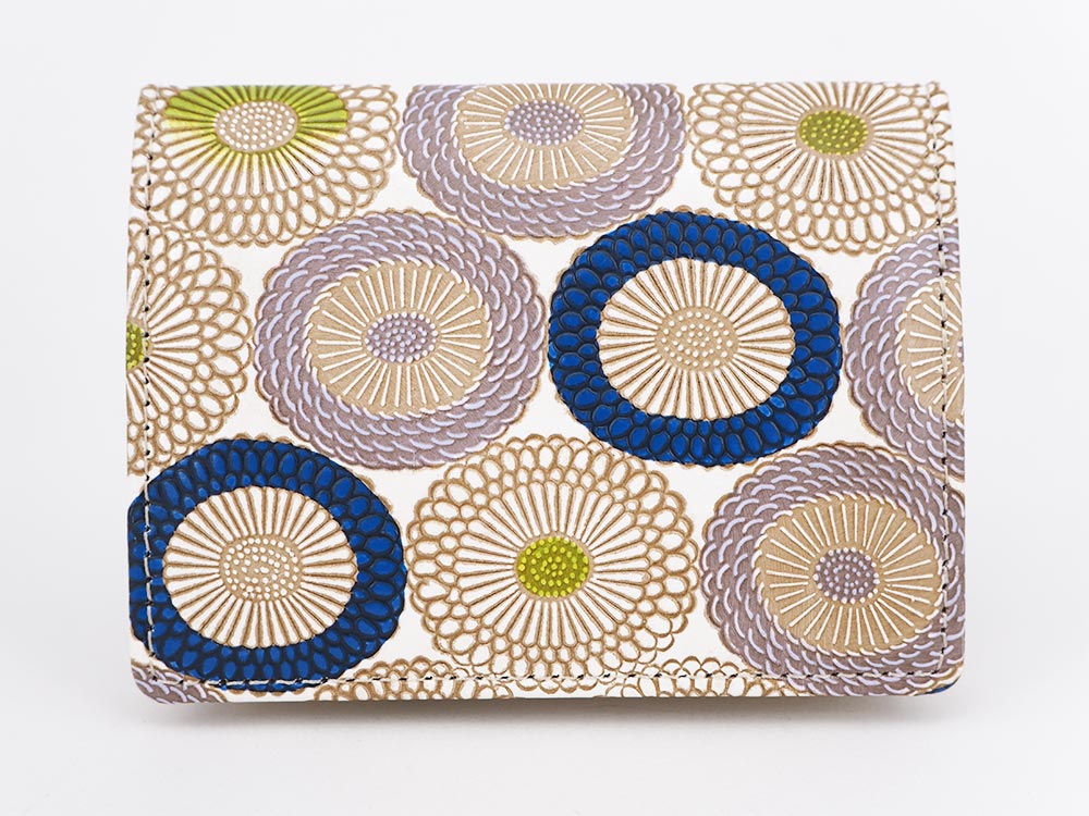 Umbrella Chrysanthemums (Shimmering Blue) Square Coin Purse