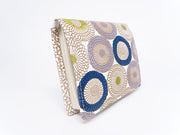 Umbrella Chrysanthemums (Shimmering Blue) Square Coin Purse