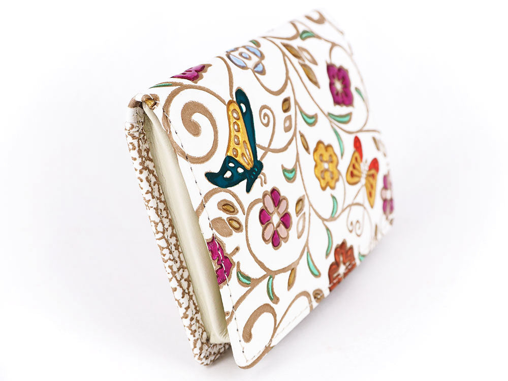 KINKARAOOBANA - Golden Flowers and Butterflies Square Coin Purse