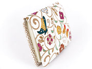 KINKARAOOBANA - Golden Flowers and Butterflies Square Coin Purse