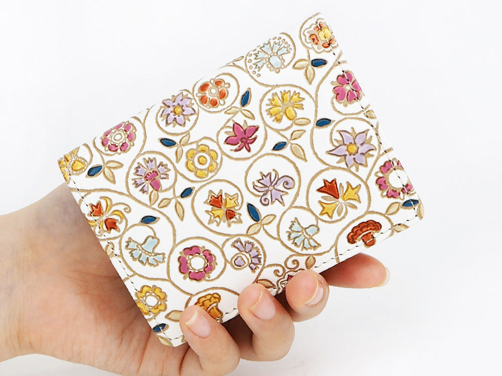 KINKARAKOBANA - Small Golden Flowers Square Coin Purse